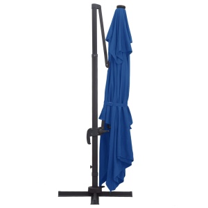 Umbrelă suspendată cu LED și stâlp aluminiu azuriu 400x300 cm - Img 5