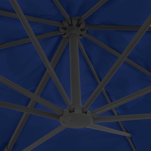 Umbrelă suspendată cu stâlp din aluminiu albastru azuriu 4x3 m - Img 2