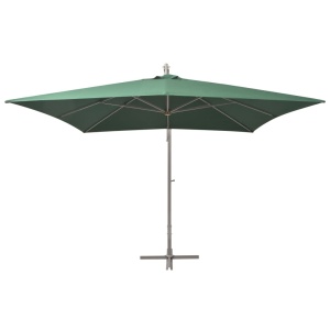 Umbrelă suspendată, stâlp de aluminiu, 300x300 cm, verde - Img 3