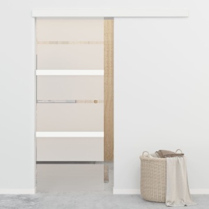 Ușă glisantă cu opritoare soft, 76x205 cm, sticlă ESG/aluminiu