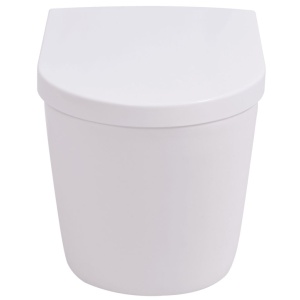 Vas toaletă cu montare pe perete, ceramică, alb - Img 5