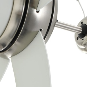 Ventilator tavan decorativ cu iluminare, 128 cm, alb - Img 9