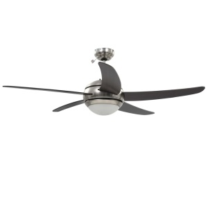 Ventilator tavan decorativ cu iluminare, 128 cm, maro - Img 5