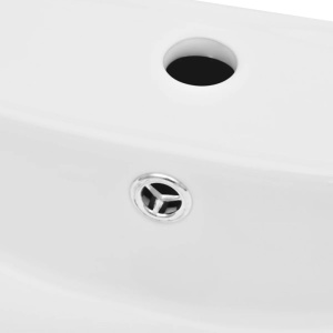 vidasXL Chiuvetă ceramică lux dreptunghiulară preaplin &amp; gaură robinet - Img 3