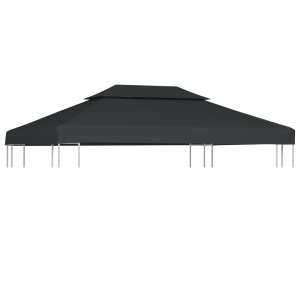 Acoperiș de pavilion, 2 niveluri, antracit, 4 x 3 m, 310 g/m²