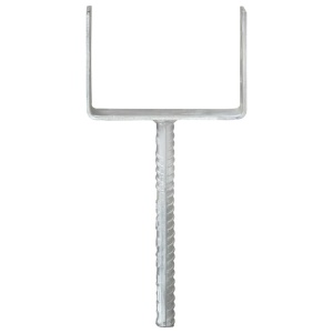 Ancore de gard, 6 buc., argintiu, 14x6x30 cm, oțel galvanizat - Img 3