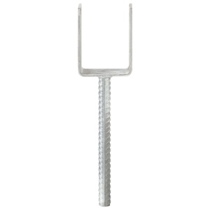 Ancore de gard, 6 buc., argintiu, 7x6x30 cm, oțel galvanizat - Img 3