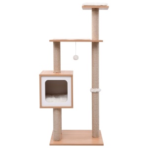 Ansamblu pentru pisici, covoraș din funie de sisal, 123 cm - Img 4