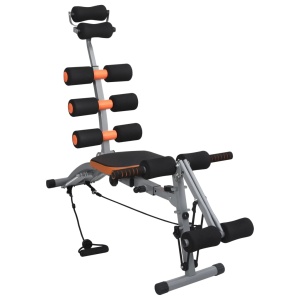 Aparat pentru abdomene in formă de L cu corzi elastice
