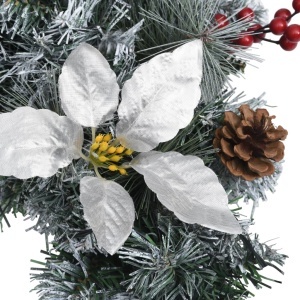 Arcadă de Crăciun cu lumini LED, verde, 90 cm, PVC - Img 6