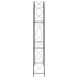 Arcadă de grădină, negru, 150 x 34 x 240 cm, fier - Img 3