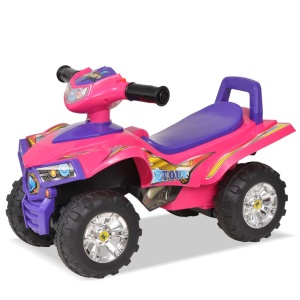 ATV de plimbare pentru copii cu sunet și lumină roz și violet - Img 3