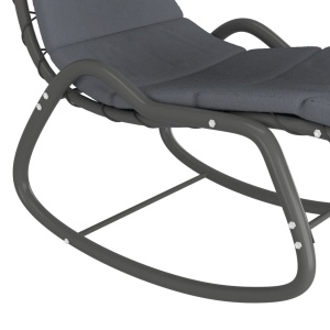 Balansoar de grădină, gri, 160 x 80 x 195 cm, material textil - Img 5