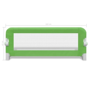 Balustradă de pat protecție copii, 2 buc., verde, 102 x 42 cm - Img 6