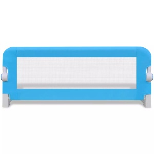Balustradă de siguranță pentru pat copil, albastru, 102x42 cm - Img 3