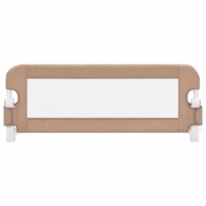 Balustradă protecție pat copii, gri taupe, 102x42 cm, poliester - Img 3