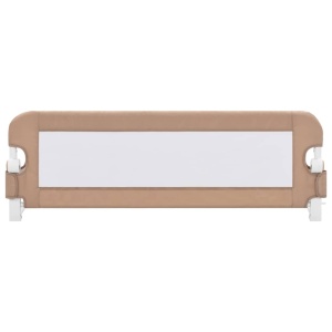 Balustradă protecție pat copii, gri taupe, 120x42 cm, poliester - Img 3