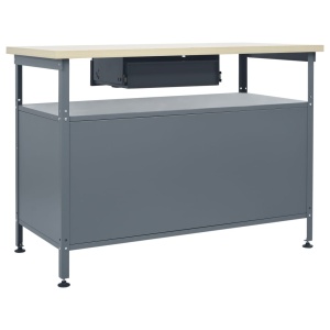 Banc de lucru, negru, 120 x 60 x 85 cm, oțel - Img 4