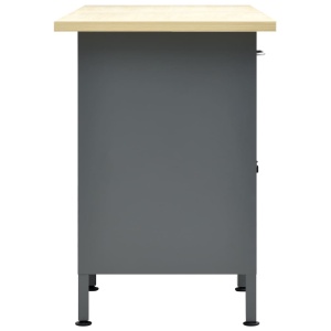 Banc de lucru, negru, 160 x 60 x 85 cm, oțel - Img 5