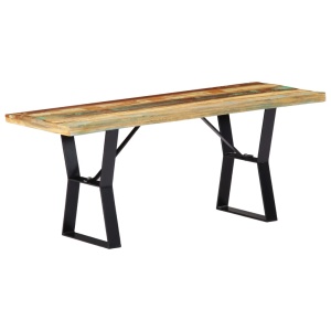 Bancă, 110 cm, lemn masiv reciclat - Img 10