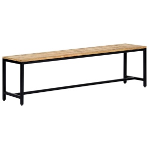 Bancă de bucătărie, 160 cm, lemn masiv de mango nefinisat - Img 6