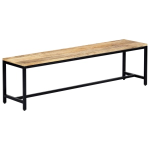 Bancă de bucătărie, 160 cm, lemn masiv de mango nefinisat - Img 9