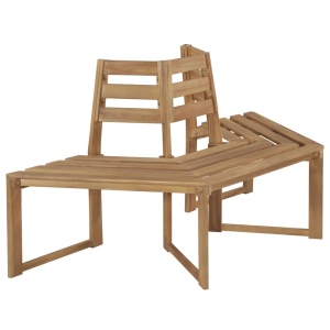 Bancă de copac semihexagonală 160 cm lemn masiv de acacia - Img 2
