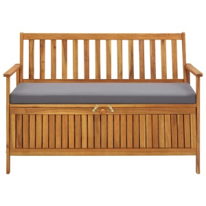 Bancă de depozitare grădină, 120 cm, lemn masiv de acacia - Img 2