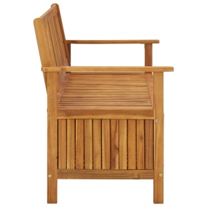 Bancă de depozitare grădină, 120 cm, lemn masiv de acacia - Img 3