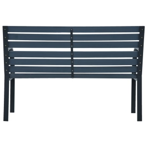 Bancă de grădină, gri, 120 cm, lemn - Img 4