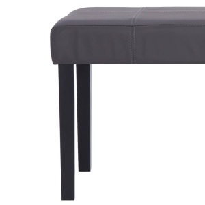 Bancă, gri, 106 cm, piele artificială - Img 5