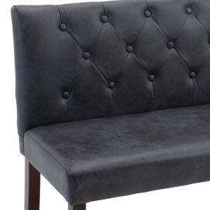 Bancă, gri, 120 cm, velur ecologic - Img 5