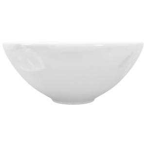 Bazin chiuvetă de baie din ceramică, rotund, alb - Img 4