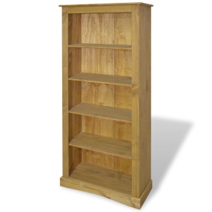 Bibliotecă 5 rafturi, pin mexican, stil Corona 81 x 29 x 170 cm
