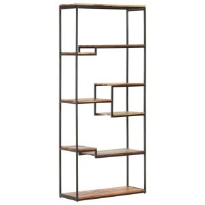 Bibliotecă, 80 x 30 x 180 cm, lemn masiv reciclat - Img 9