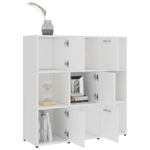 Bibliotecă, alb, 90 x 30 x 90 cm, PAL - Img 4
