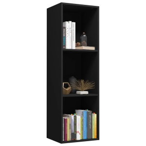 Bibliotecă/Comodă TV, negru, 36 x 30 x 114 cm, PAL - Img 3