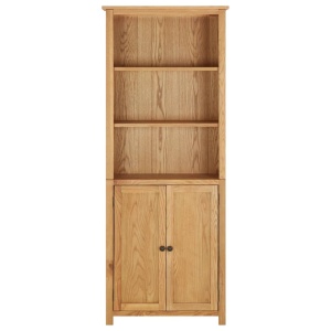 Bibliotecă cu 2 uși, 70 x 30 x 180 cm, lemn masiv stejar - Img 2