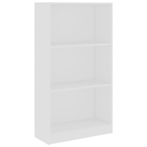Bibliotecă cu 3 rafturi, alb, 60 x 24 x 108 cm, PAL - Img 2