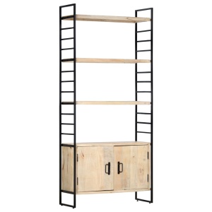 Bibliotecă cu 4 niveluri 80x30x180 cm lemn masiv de mango - Img 11