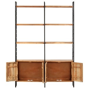 Bibliotecă cu 4 rafturi, 124 x 30 x 180 cm, lemn masiv de acacia - Img 4