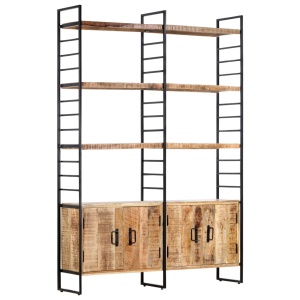 Bibliotecă cu 4 rafturi, 124x30x180 cm, lemn de mango nefinisat - Img 10