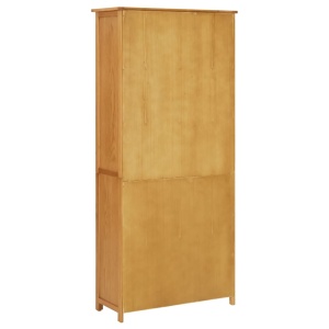 Bibliotecă cu 4 uși, 80x35x180 cm, lemn masiv stejar și sticlă - Img 8