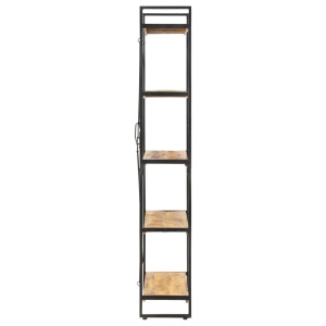 Bibliotecă cu 5 rafturi, 140 x 30 x 180 cm, lemn masiv de mango - Img 3