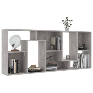 Bibliotecă, gri beton, 67x24x161 cm, PAL - Img 8