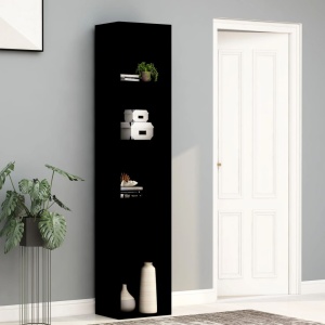 Bibliotecă, negru, 40 x 30 x 189 cm, PAL
