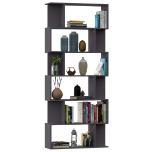 Bibliotecă/Separator cameră, gri, 80 x 24 x 192 cm, PAL - Img 3