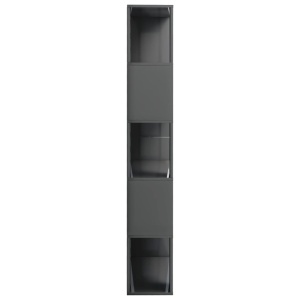 Bibliotecă/Separator cameră gri extralucios 80x24x159 cm PAL - Img 5
