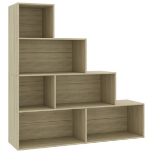 Bibliotecă/Separator cameră, stejar Sonoma, 155x24x160 cm, PAL - Img 2