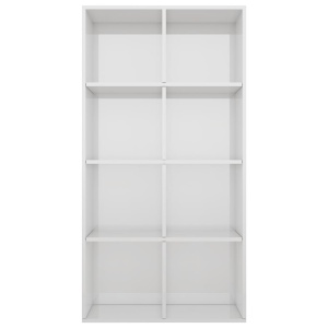 Bibliotecă/Servantă, alb lucios, 66 x 30 x 130 cm, PAL - Img 5